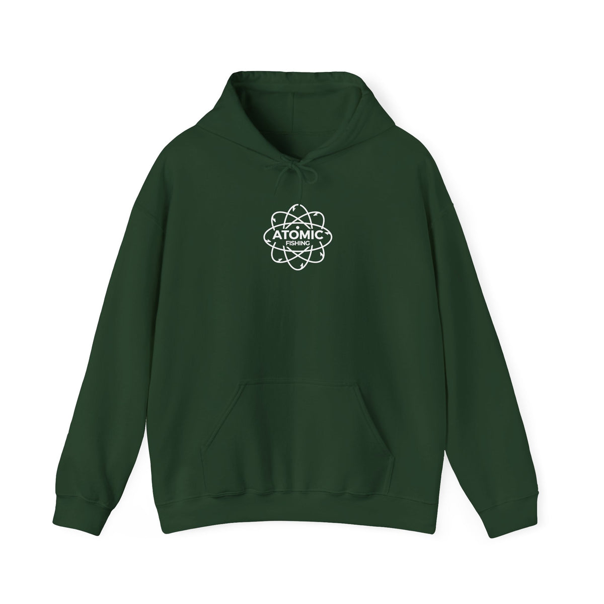 Brown Trout 'Atomic Fishing' Hoodie – Fishing Logo Pullover — Black-4