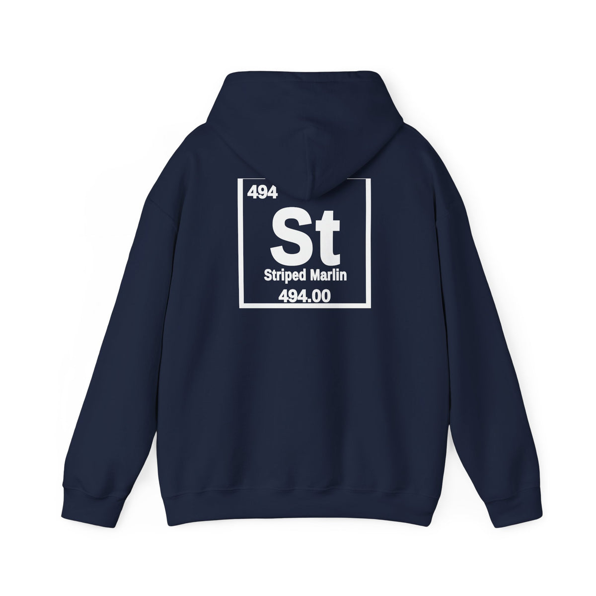 Striped Marlin 'Atomic Fishing' Hoodie – Fishing Logo Pullover — Black-9