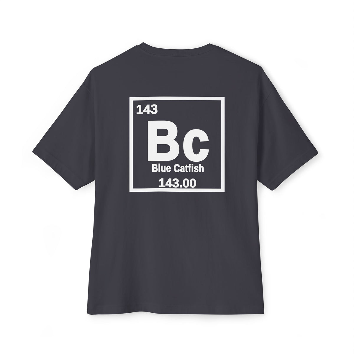 Blue Catfish 'Atomic Fishing' Tee — Vintage Atom Logo Graphic Shirt — Black-3