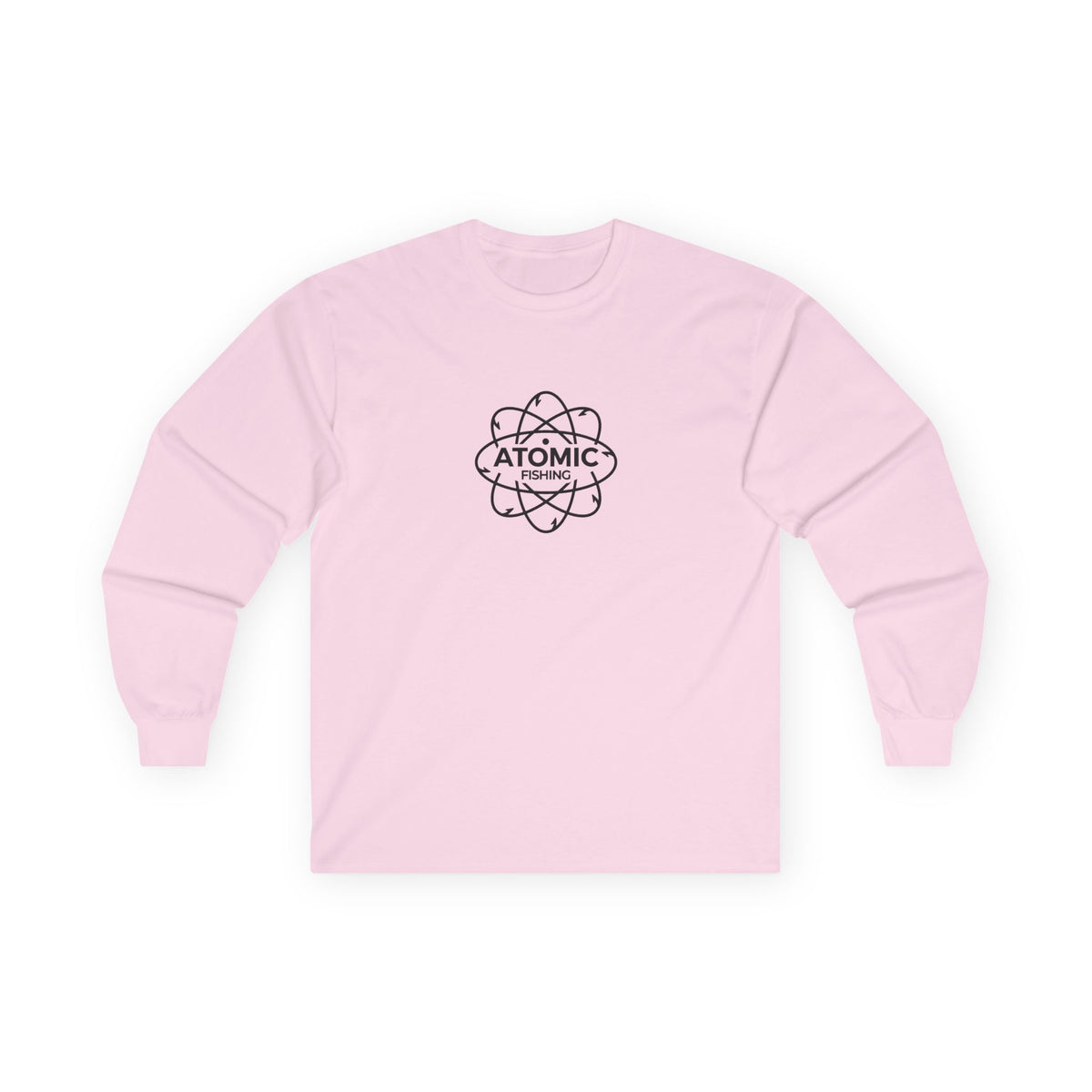 Long Sleeve Tee — 'Lm Large Mouth Bass' Atomic Logo Fishing Graphic