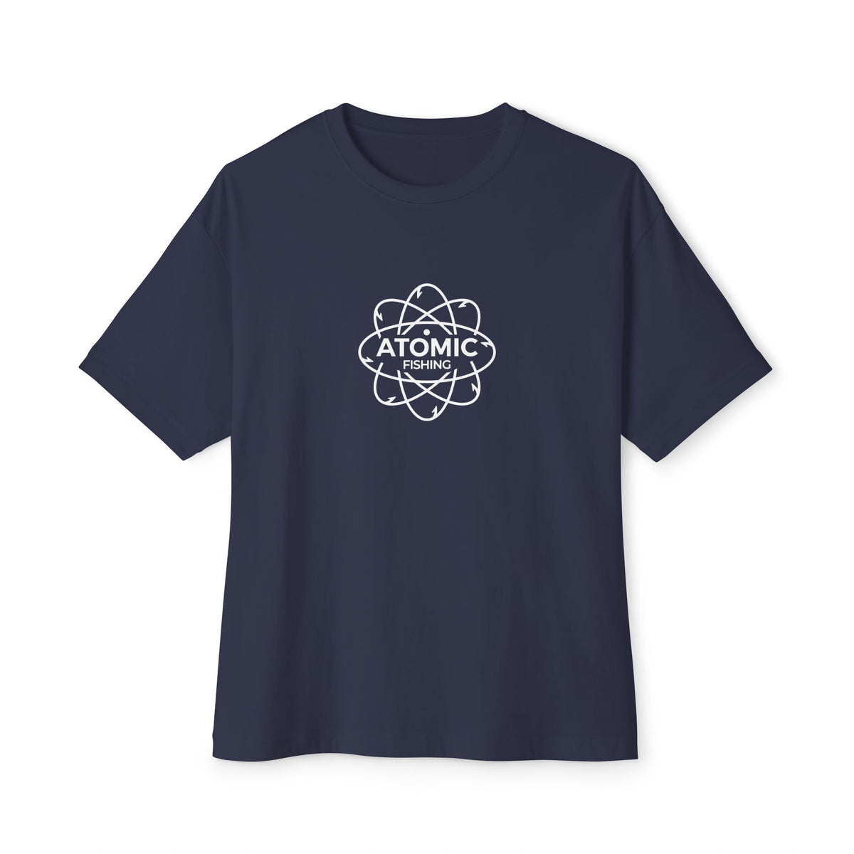 Lake Trout 'Atomic Fishing' Tee — Vintage Atom Logo Graphic Shirt — Black-2