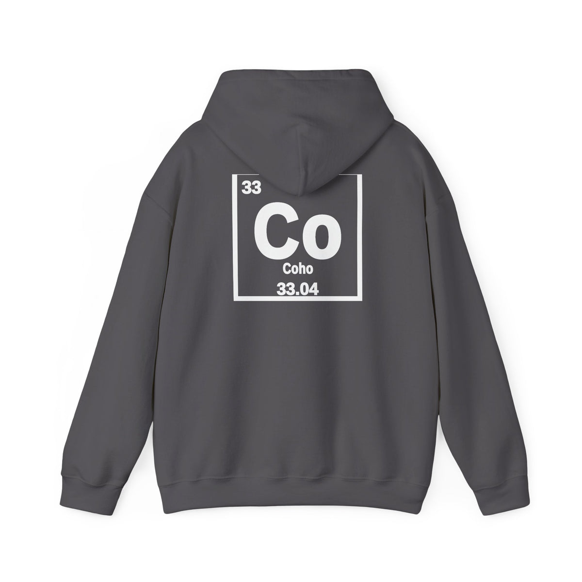 Coho Salmon 'Atomic Fishing' Hoodie – Fishing Logo Pullover — Black-7