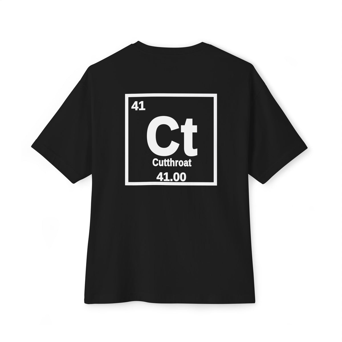 Cutthroat Trout 'Atomic Fishing' Tee — Vintage Atom Logo Graphic Shirt — Black-1