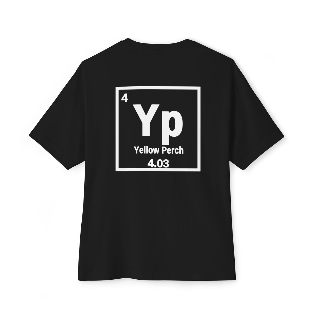 Yellow Perch 'Atomic Fishing' Tee — Vintage Atom Logo Graphic Shirt — Black-1