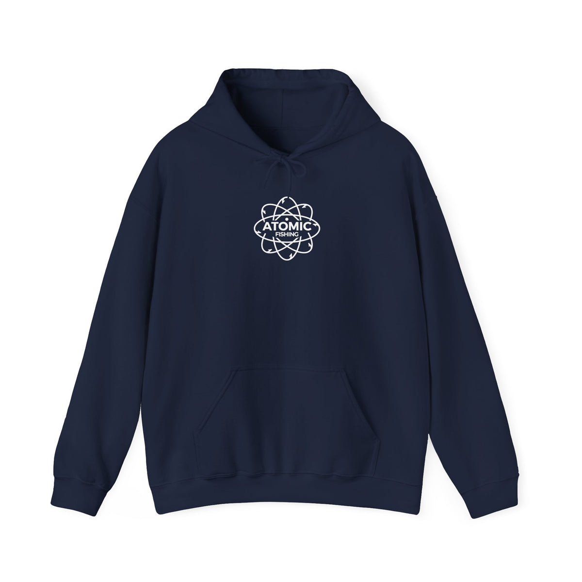 Black Marlin 'Atomic Fishing' Hoodie – Fishing Logo Pullover — Black-10
