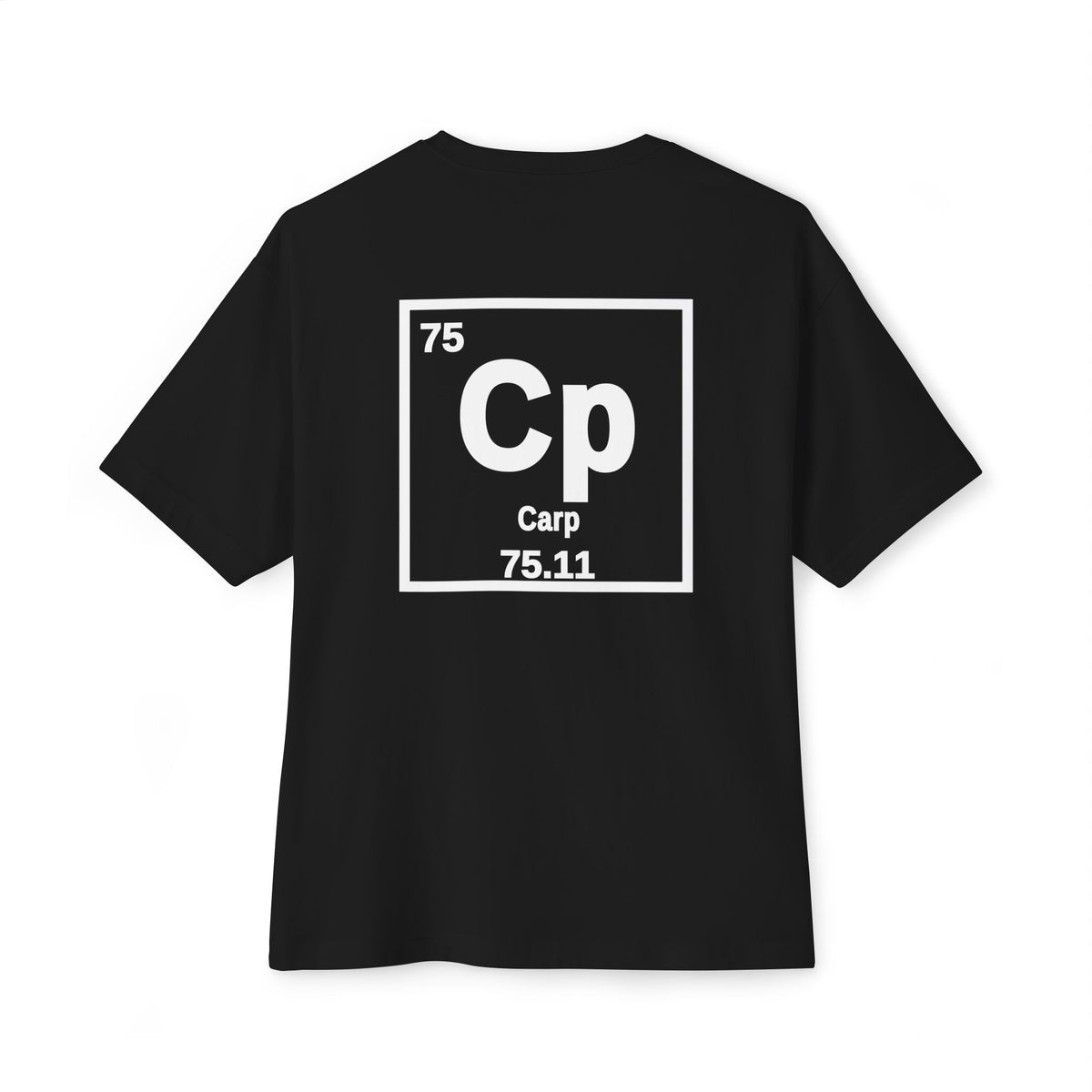 Carp 'Atomic Fishing' Tee — Vintage Atom Logo Graphic Shirt — Black-1
